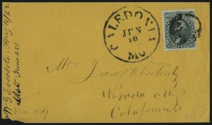 Sale 993, Lot 439, 1861-66 Issue On Cover (Scott 63-65)