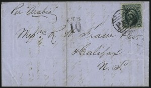 Sale 993, Lot 440, 1861-66 Issue On Cover (Scott 63-65)
