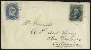Sale 993, Lot 441, 1861-66 Issue On Cover (Scott 63-65)