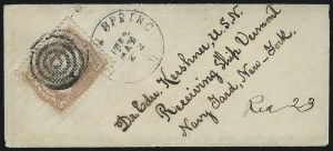 Sale 993, Lot 488, 1867-68 Grilled Issue (Z Grill)