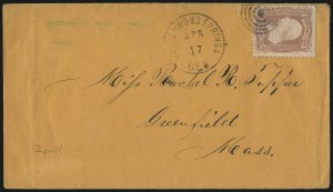 Sale 993, Lot 489, 1867-68 Grilled Issue (Z Grill)