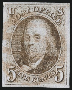 Sale 993, Lot 52, 5c 1847 Issue - Red Brown Shades