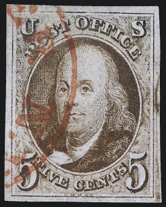 Sale 993, Lot 56, 5c 1847 Issue - Red Brown Shades