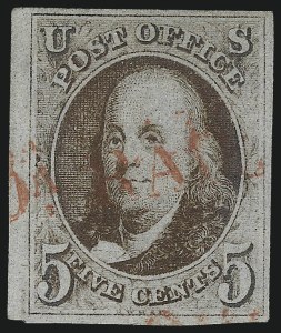 Sale 993, Lot 59, 5c 1847 Issue - Red Brown Shades