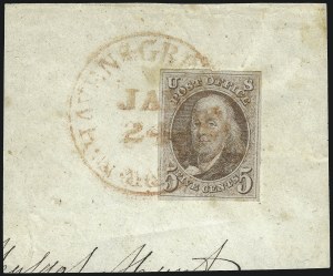 Sale 993, Lot 62, 5c 1847 Issue - Red Brown Shades