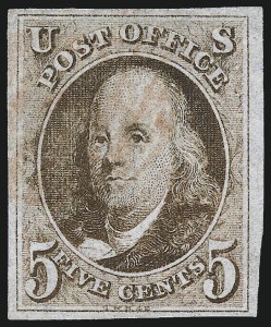 Sale 993, Lot 65, 5c 1847 Issue - Red Brown Shades