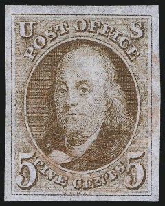 Sale 993, Lot 70, 5c 1847 Issue - Red Brown Shades