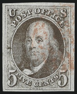 Sale 993, Lot 73, 5c 1847 Issue - Red Brown Shades