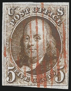 Sale 993, Lot 77, 5c 1847 Issue - Red Brown Shades