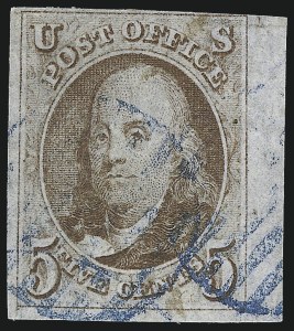 Sale 993, Lot 80, 5c 1847 Issue - Red Brown Shades
