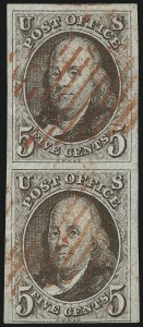 Sale 993, Lot 88, 5c 1847 Issue - Red Brown Shades