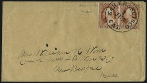 Sale 996, Lot 3025, 1851 3c Orange Brown