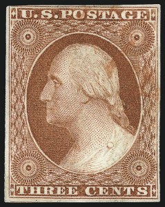 Sale 996, Lot 3031, 1851 3c Orange Brown