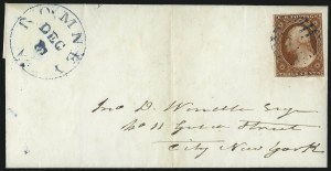 Sale 996, Lot 3038, 1851 3c Orange Brown Shades, Part India Paper