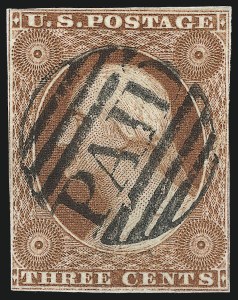 Sale 996, Lot 3040, 1851 3c Orange Brown Shades, Part India Paper