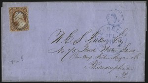 Sale 996, Lot 3053, 1851 3c Orange Brown Covers