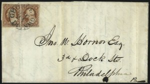 Sale 996, Lot 3059, 1851 3c Orange Brown Covers