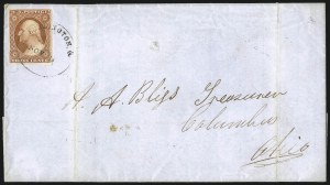 Sale 996, Lot 3071, 1851 3c Orange Brown Covers