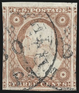 Sale 996, Lot 3089, 1851 3c Dull Red - Used