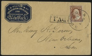 Sale 996, Lot 3159, 3c Dull Red Shades - Covers and Groups