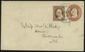 Sale 996, Lot 3161, 3c Dull Red Shades - Covers and Groups