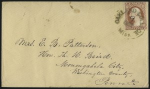 Sale 996, Lot 3164, 3c Dull Red Shades - Covers and Groups