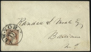 Sale 996, Lot 3165, 3c Dull Red Shades - Covers and Groups