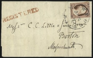 Sale 996, Lot 3170, 3c Dull Red Shades - Covers and Groups