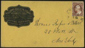 Sale 996, Lot 3173, 3c Dull Red Shades - Covers and Groups