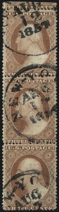 Sale 996, Lot 3196, 1857 3c Perforated Issue - Type I