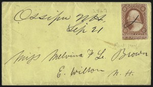 Sale 996, Lot 3197, 1857 3c Perforated Issue - Type I