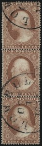Sale 996, Lot 3202, 1857 3c Perforated Issue - Type II