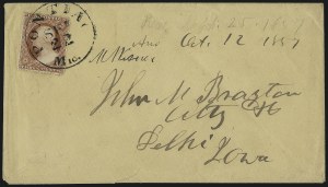 Sale 996, Lot 3205, 1857 3c Perforated Issue - Type II