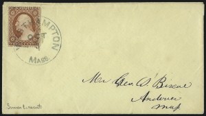 Sale 996, Lot 3210, 1857 3c Perforated Issue - Type II