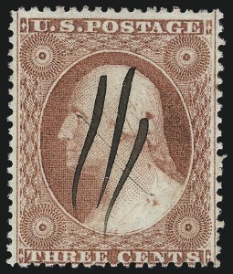Sale 996, Lot 3216, 1857 3c Perforated Issue - Type III Flaws and Varieties