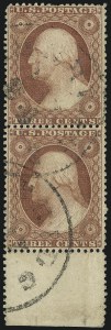 Sale 996, Lot 3219, 1857 3c Perforated Issue - Type III Flaws and Varieties