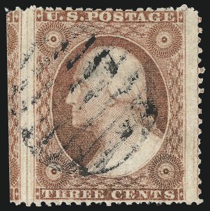 Sale 996, Lot 3266, 1857 3c Perforated Issue - Type IV