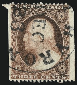 Sale 996, Lot 3270, 1857 3c Perforated Issue - Type IV