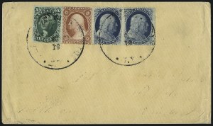 Sale 996, Lot 3279, 1857 3c Perforated Issue - Type IV Covers