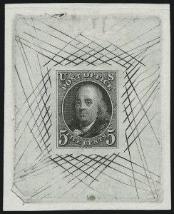 Sale 997, Lot 5001, Essays and Proofs - 1847 thru 1861 Issues