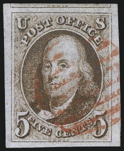Sale Number 997, Lot Number 5060, 5c 1847 Issue (Scott 1 and shades)