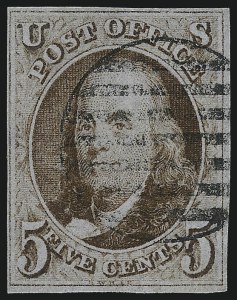 Sale 997, Lot 5074, 5c 1847 Issue (Scott 1 and shades)