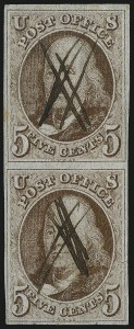 Sale 997, Lot 5078, 5c 1847 Issue (Scott 1 and shades)