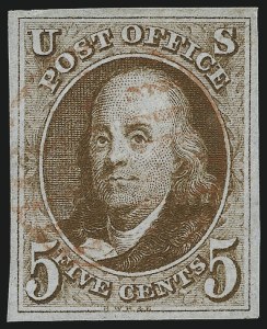 Sale Number 997, Lot Number 5082, 5c 1847 Issue (Scott 1 and shades)