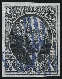 Sale 997, Lot 5090, 10c 1847 Issue (Scott 2)