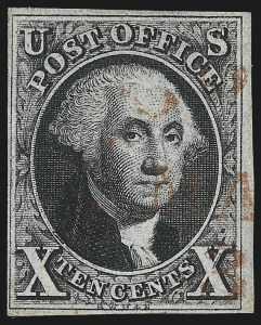 Sale 997, Lot 5102, 10c 1847 Issue (Scott 2)