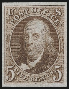 Sale 997, Lot 5108, 1875 Reproduction of 1847 Issue (Scott 3-4)