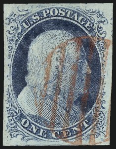 Sale 997, Lot 5124, 1c 1851-56 Issue (Scott 5-9)