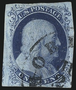Sale 997, Lot 5134, 1c 1851-56 Issue (Scott 5-9)