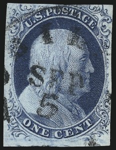 Sale 997, Lot 5139, 1c 1851-56 Issue (Scott 5-9)